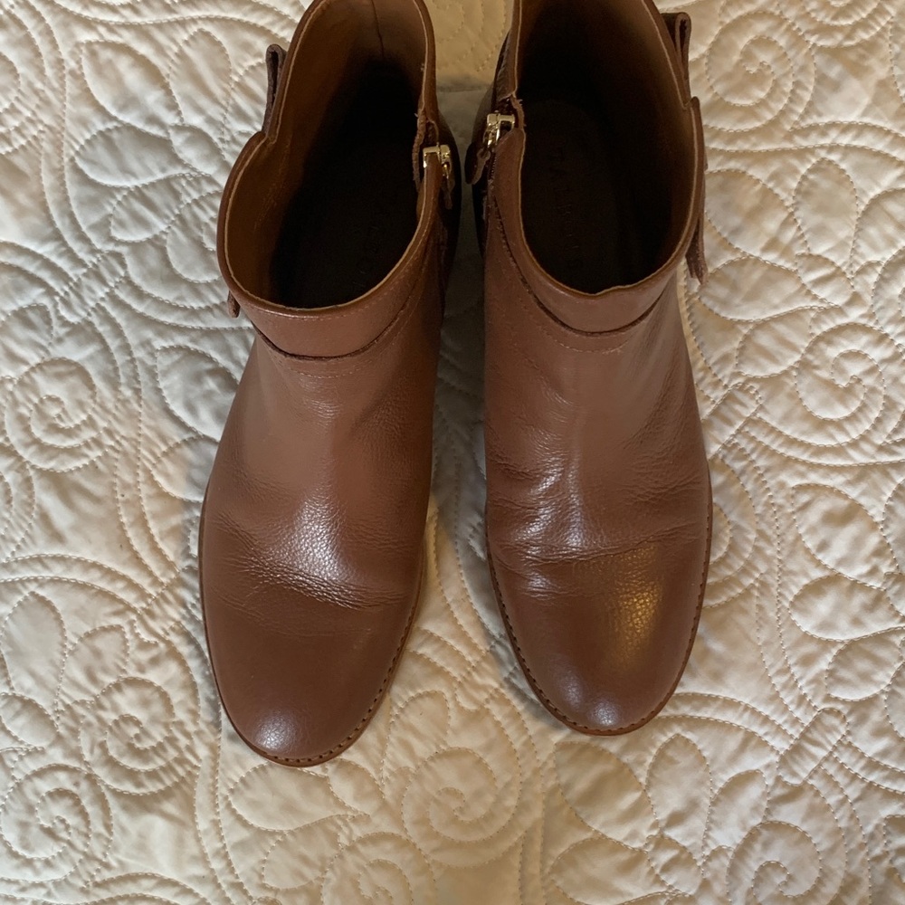 Talbots pebbled leather ankle booties size 8.5 - Picture 6 of 15